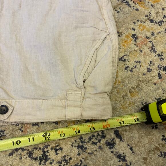 Rachel Roy 100% Linen Cream Cargo Casual Utility Resort Pants Size XL - Picture 5 of 8